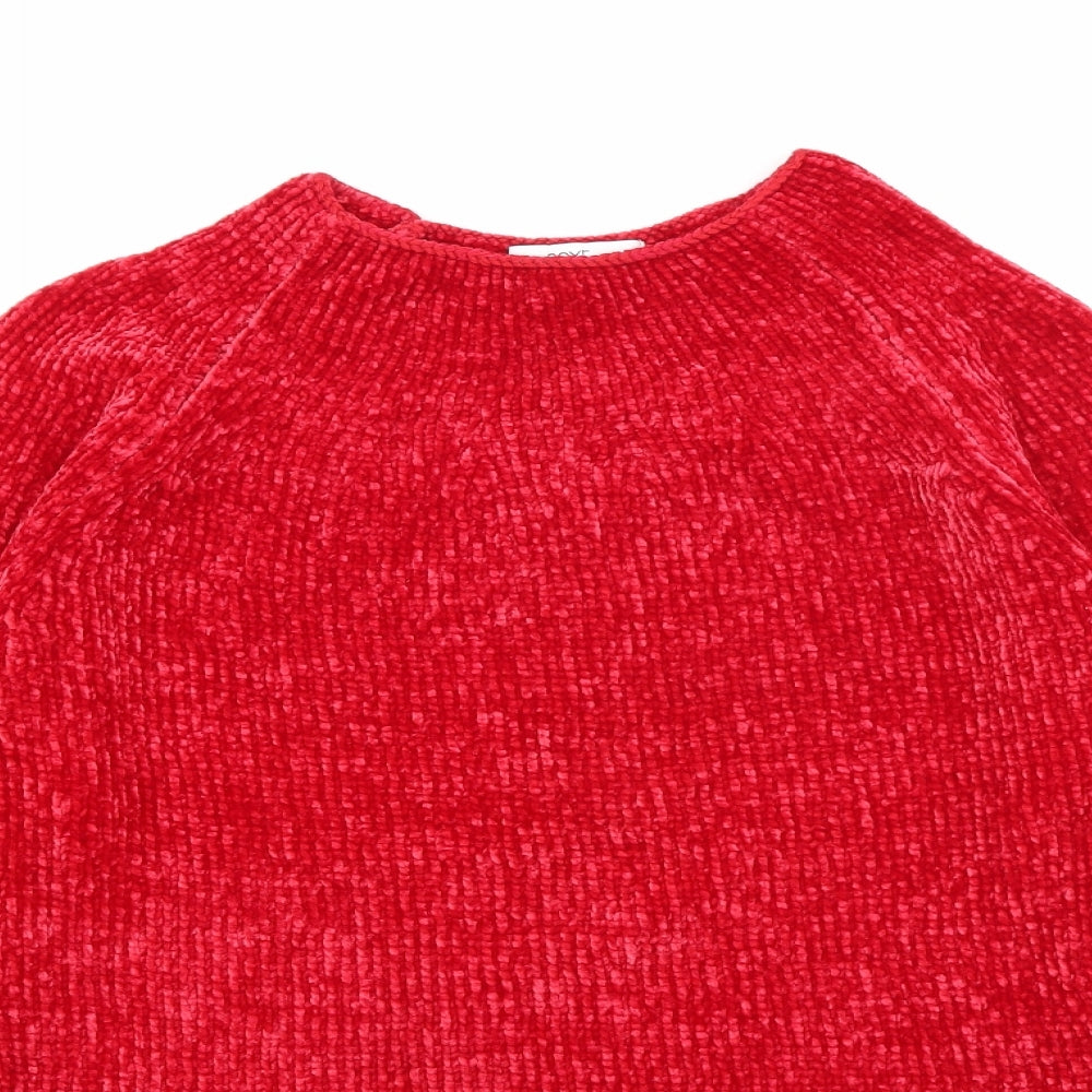 NEXT Womens Red Round Neck  Polyester Pullover Jumper Size XS