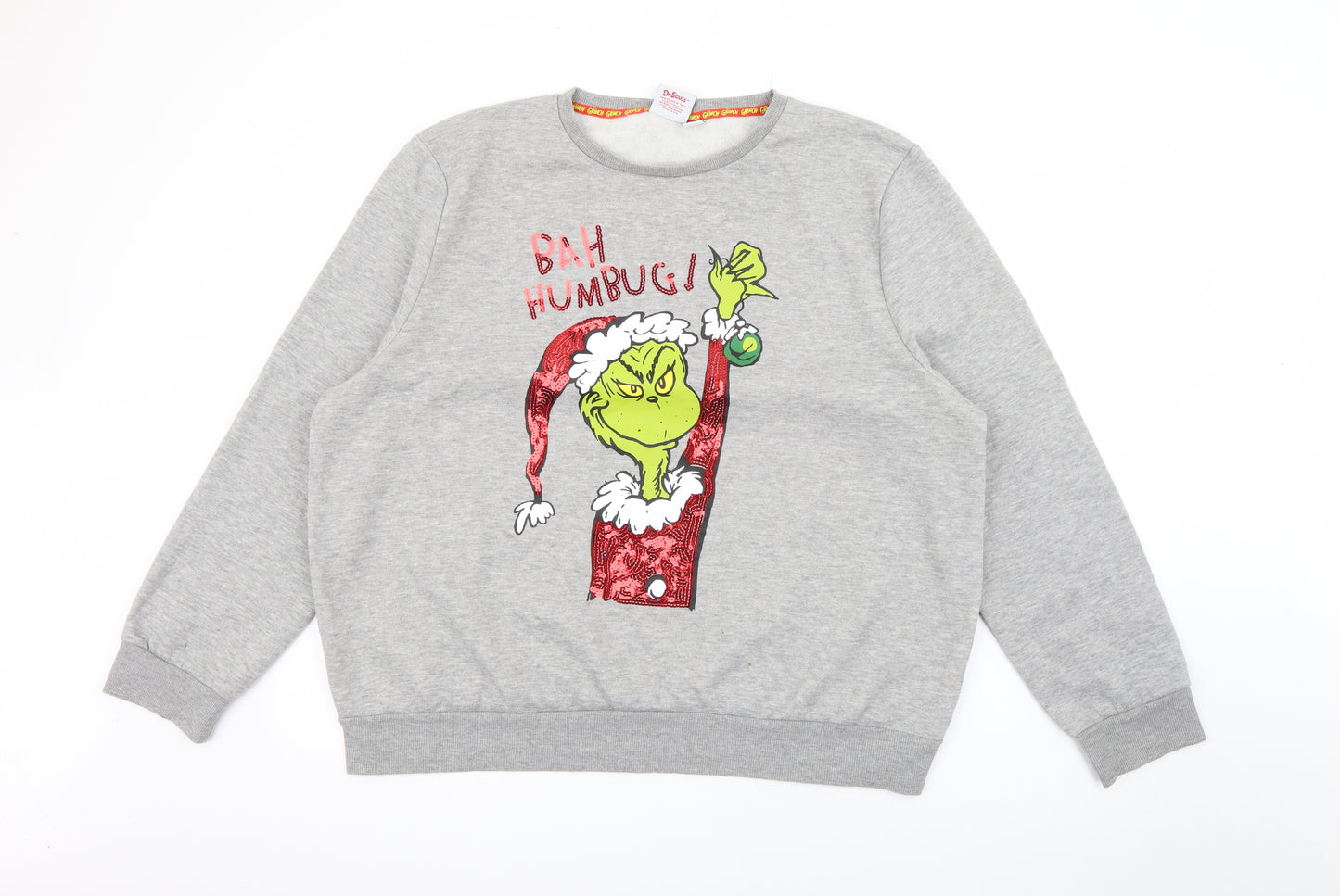 Primark Mens Grey  Polyester Pullover Sweatshirt Size XL