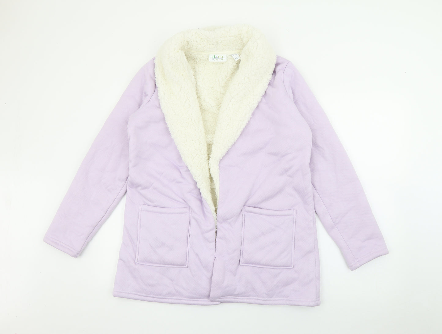 d&co Womens Purple  Polyester Top Robe Size M