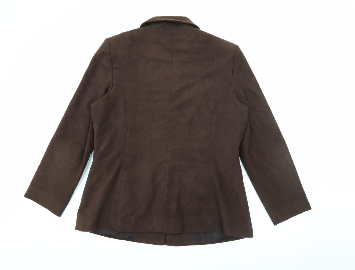 Liza Lovell Womens Brown  Polyester Jacket Blazer Size 16