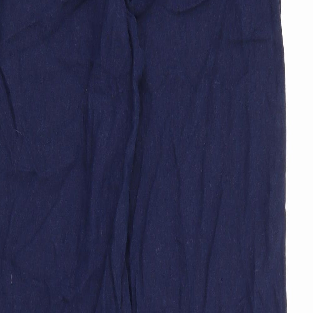 TU Womens Blue  Linen Trousers  Size 14 L30 in Regular