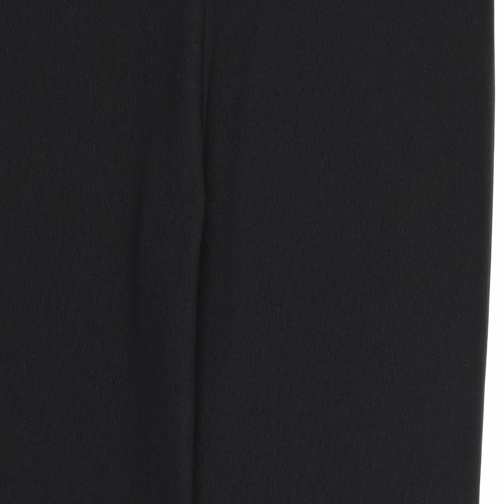 Preworn Womens Black  Polyester Pedal Pusher Leggings Size 22 L30 in