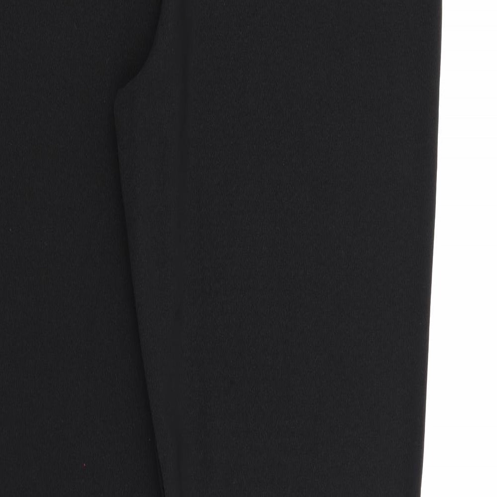Preworn Womens Black  Polyester Pedal Pusher Leggings Size 22 L30 in