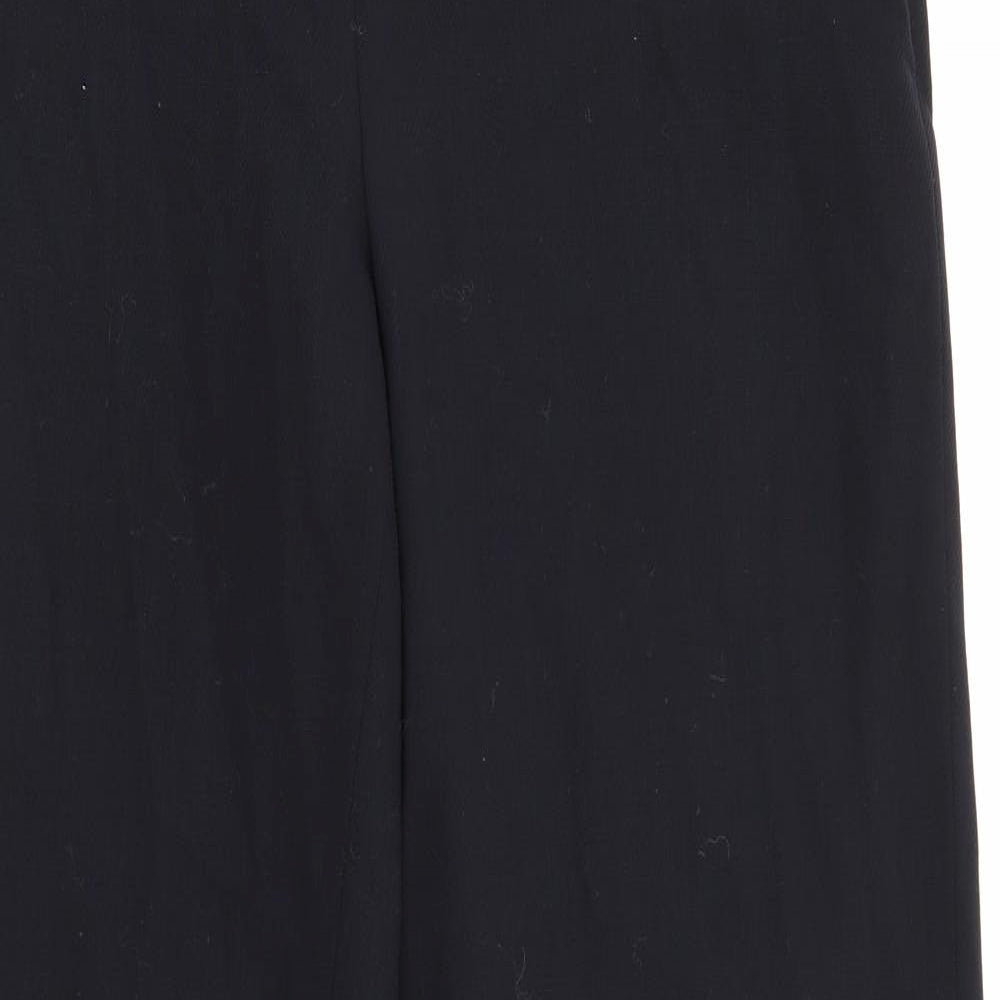 Hobbs Womens Black  Wool Trousers  Size 14 L32 in Regular Zip