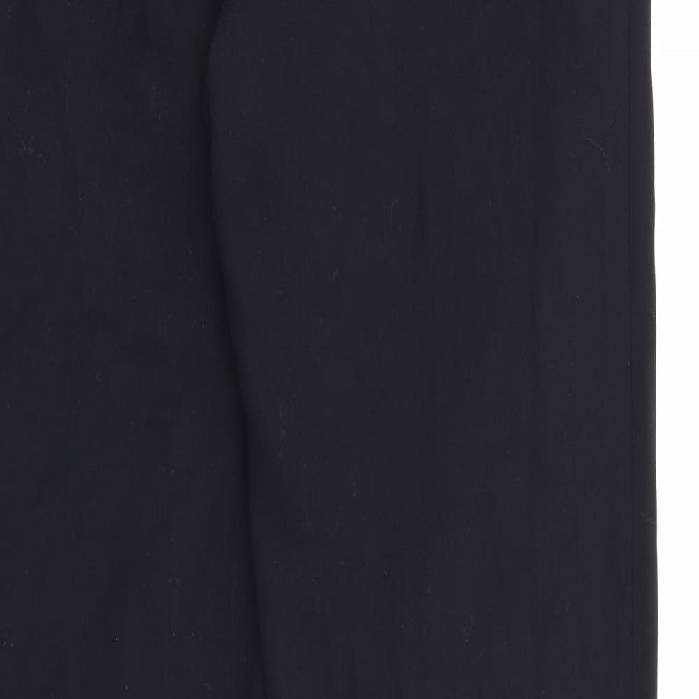 Hobbs Womens Black  Wool Trousers  Size 14 L32 in Regular Zip