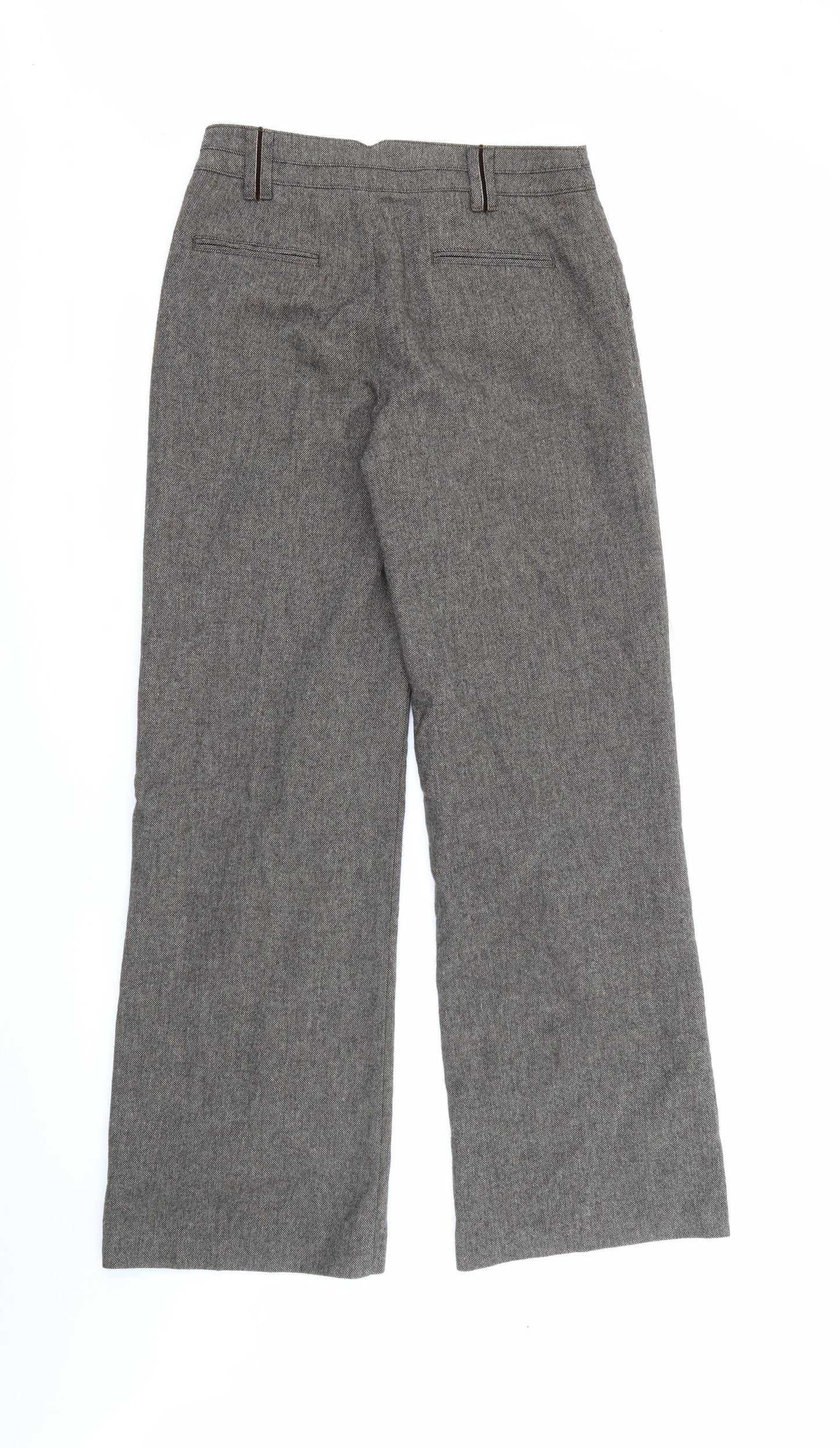 Per Una Womens Brown  Cotton Trousers  Size 10 L30 in Regular Button
