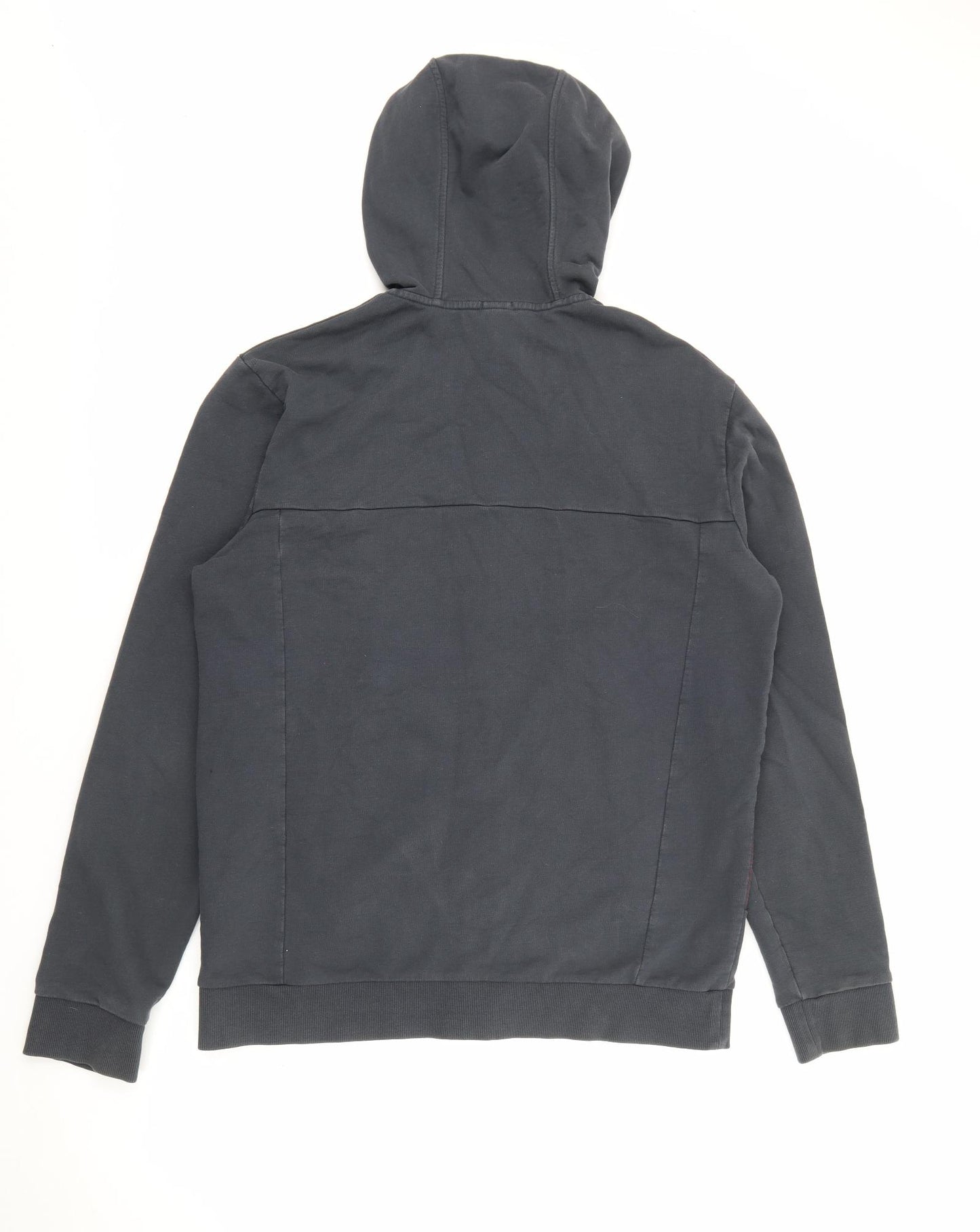 HUGO BOSS Mens Grey  Cotton Full Zip Hoodie Size L
