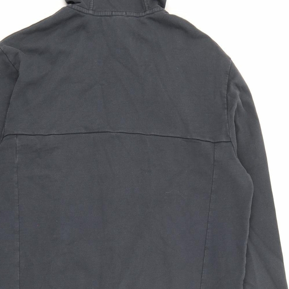 HUGO BOSS Mens Grey  Cotton Full Zip Hoodie Size L