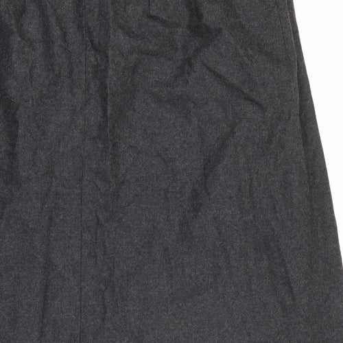 Preworn Womens Grey  Acrylic A-Line Skirt Size 42 in   Zip