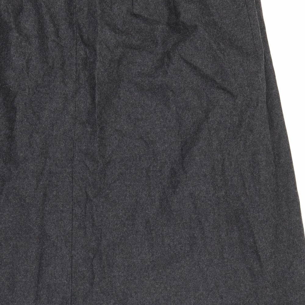 Preworn Womens Grey  Acrylic A-Line Skirt Size 42 in   Zip