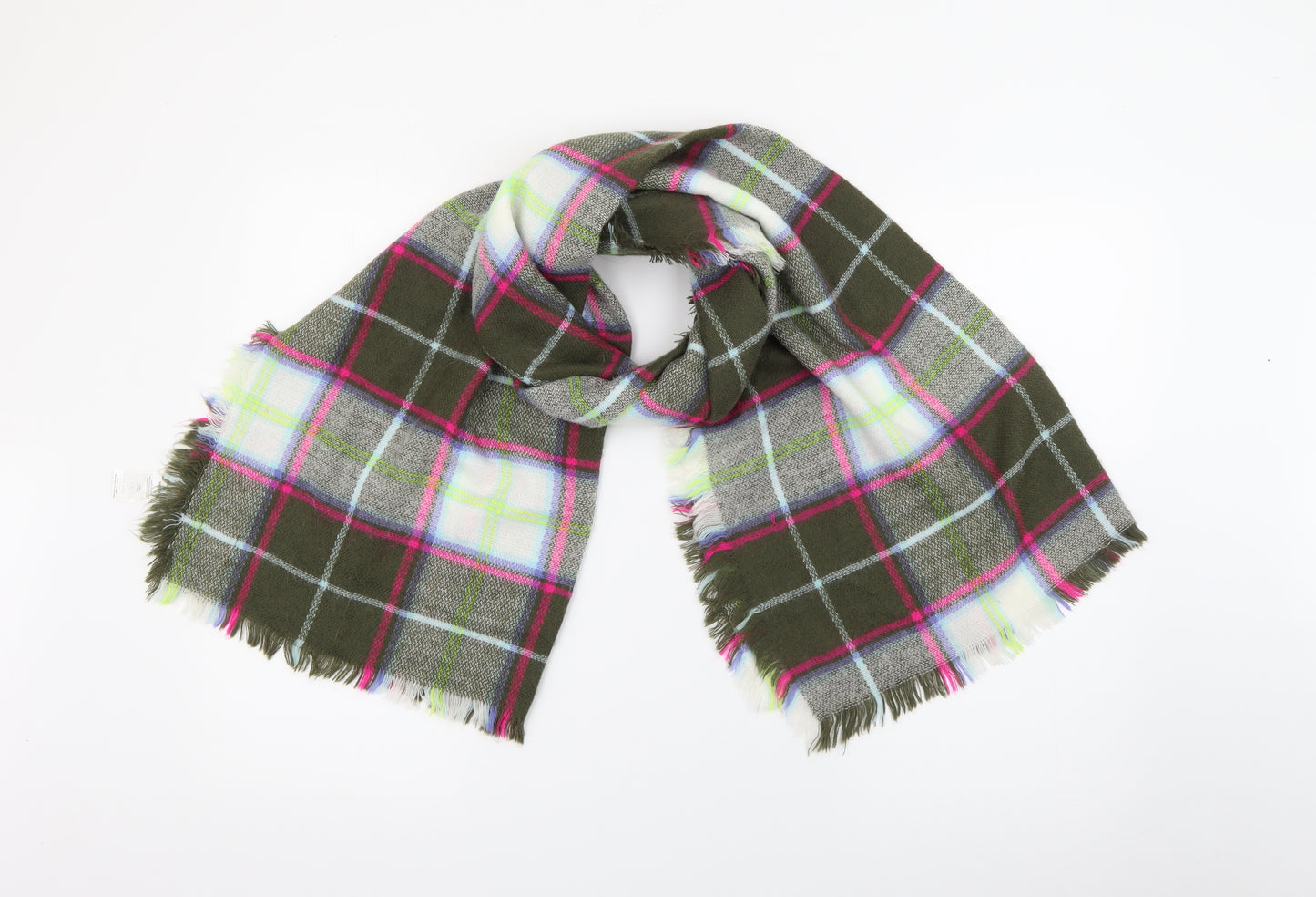 Joules  Green Plaid Acrylic  Scarf