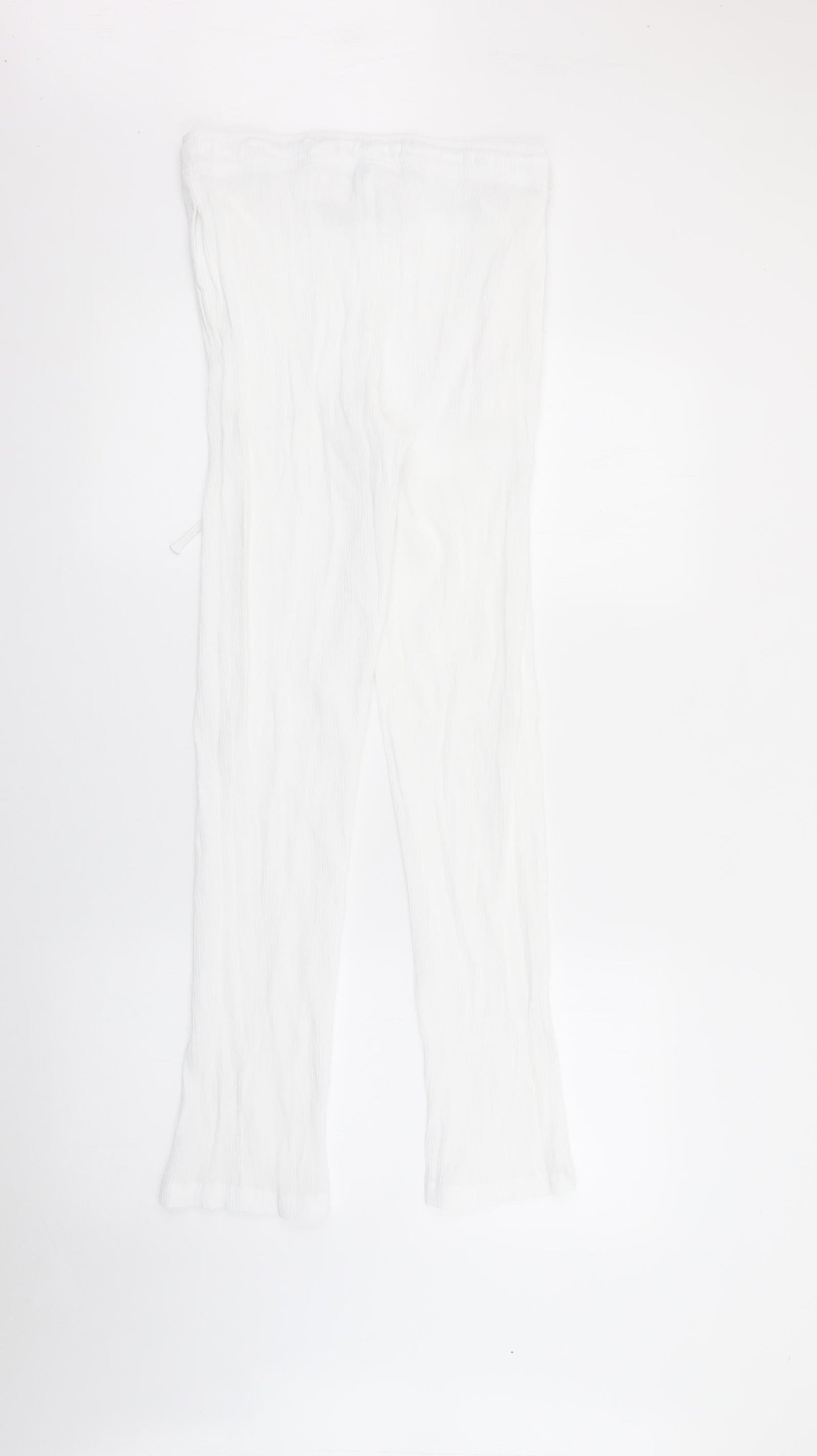 Damart Womens White  Viscose Trousers  Size 12 L28 in Regular