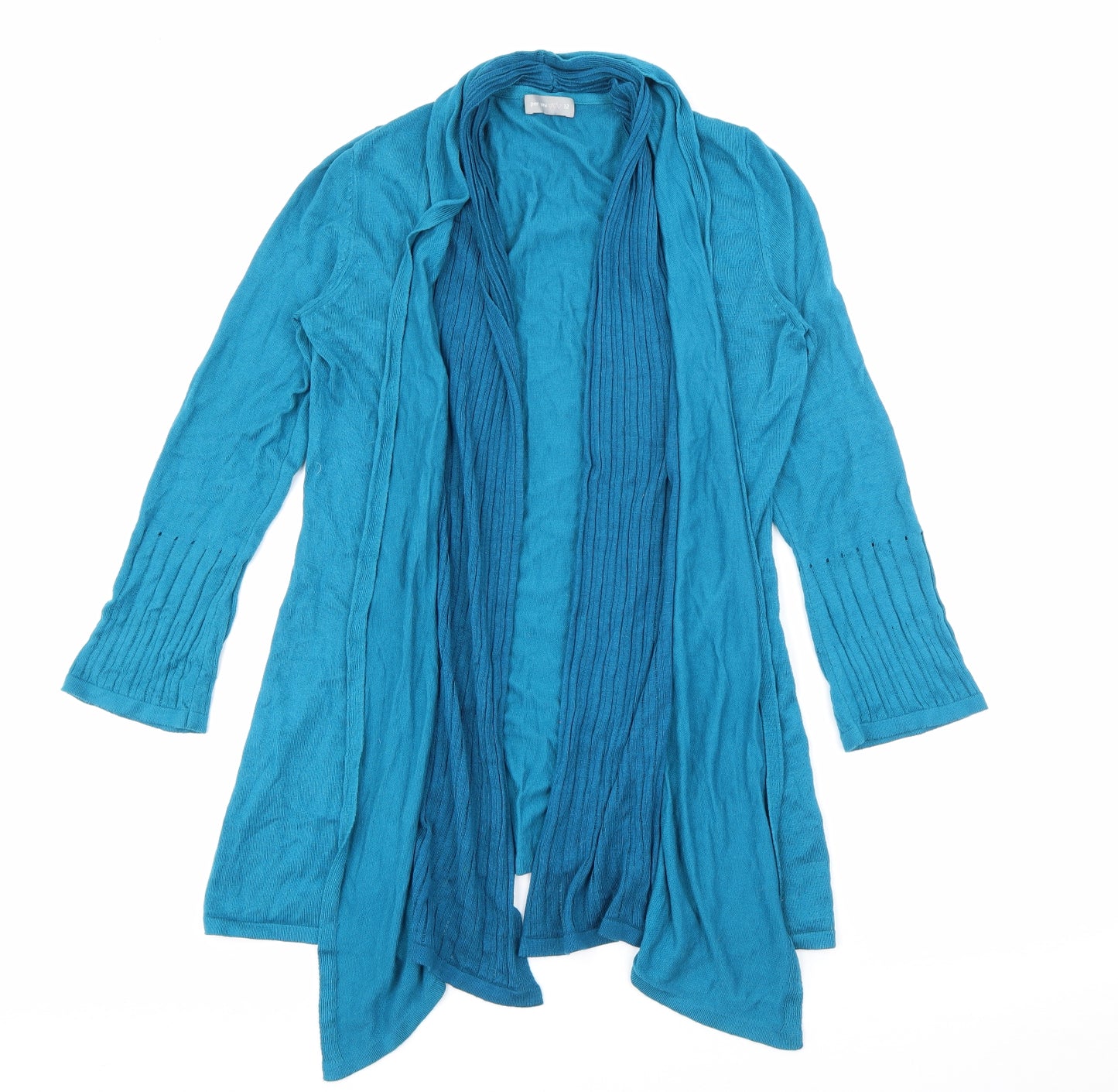 Per Una Womens Blue V-Neck  Viscose Cardigan Jumper Size 12