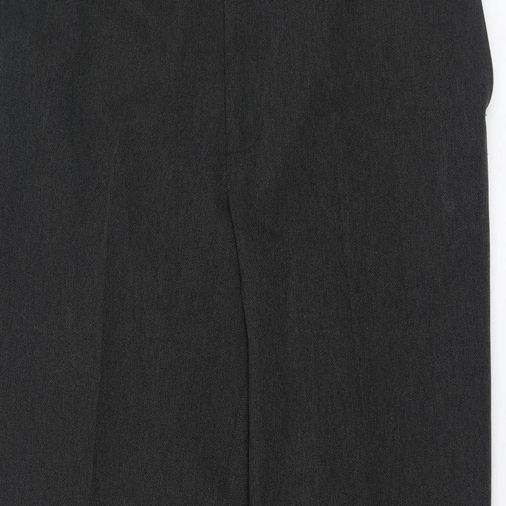 Preworn Mens Grey  Polyester Trousers  Size 34 L28 in Regular Zip