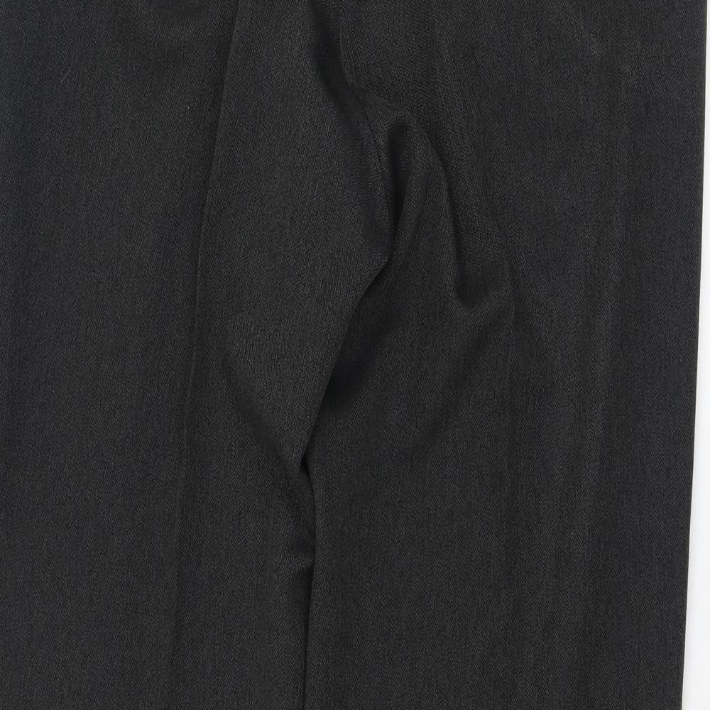 Preworn Mens Grey  Polyester Trousers  Size 34 L28 in Regular Zip