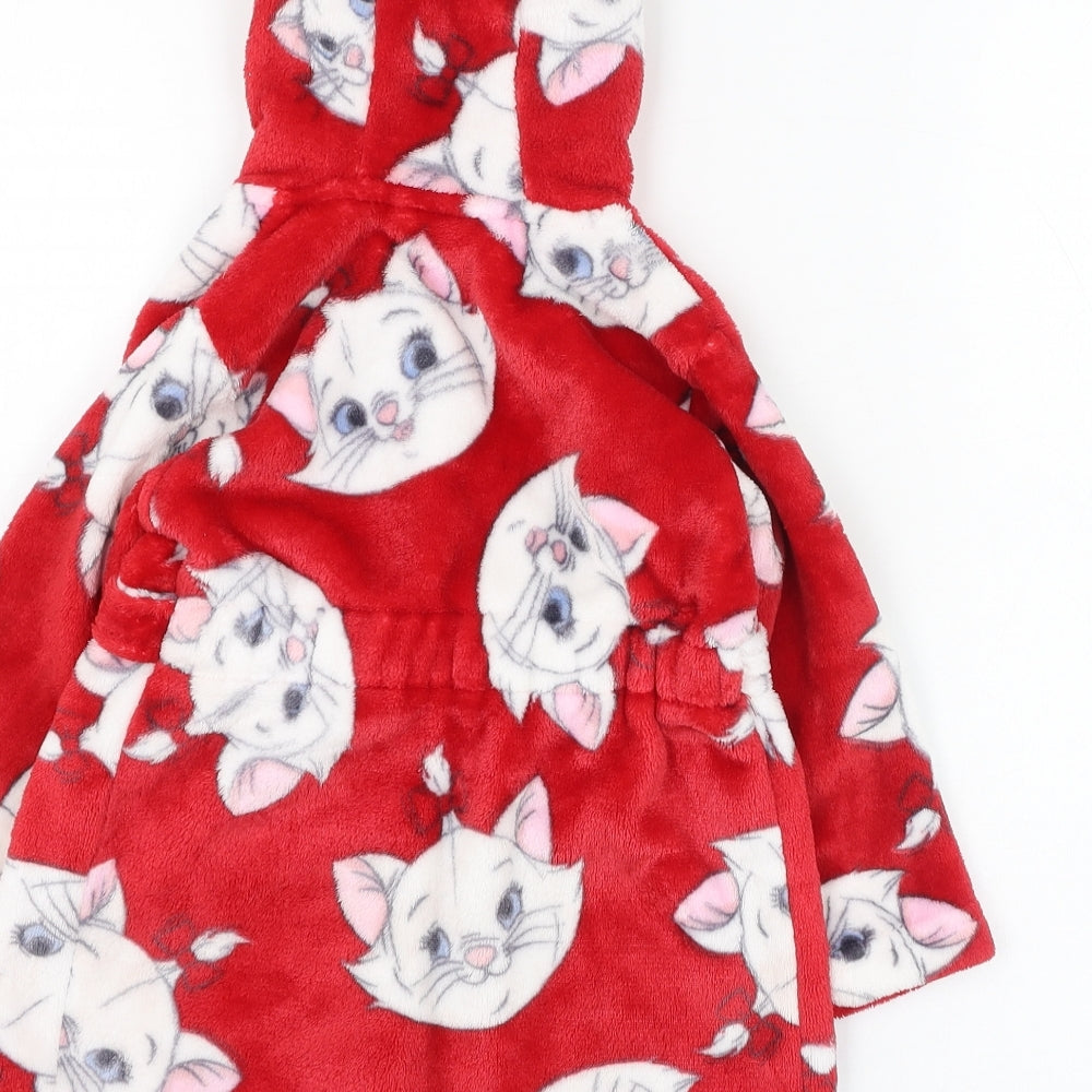 Matalan Girls Red Solid Polyester Kimono Gown Size 12-18 Months  Tie - Aristocats