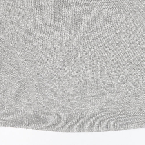 H&M Womens Grey Round Neck  Acrylic Pullover Jumper Size S