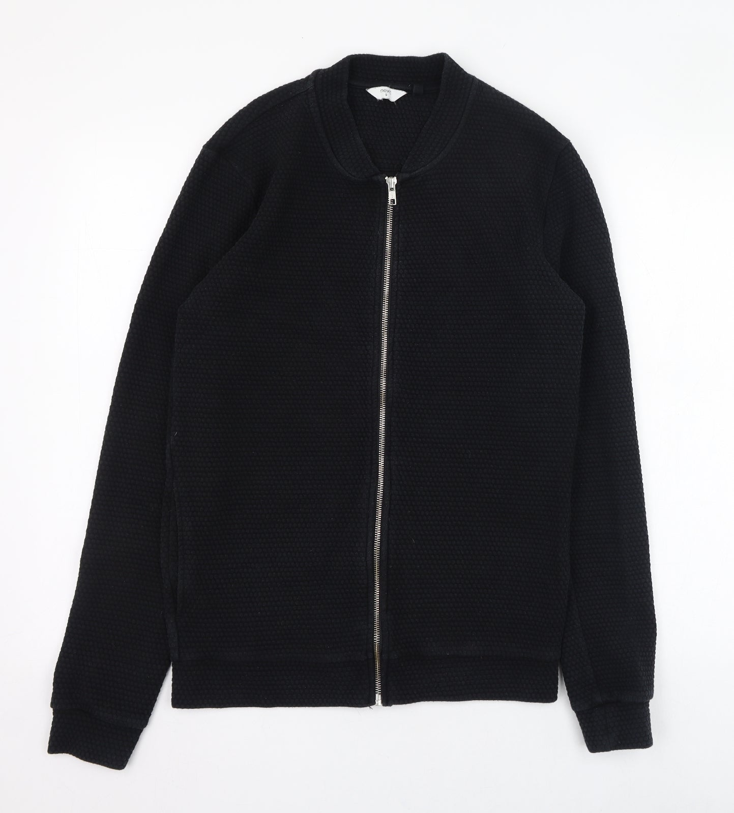 NEXT Mens Black  Cotton Full Zip Sweatshirt Size S
