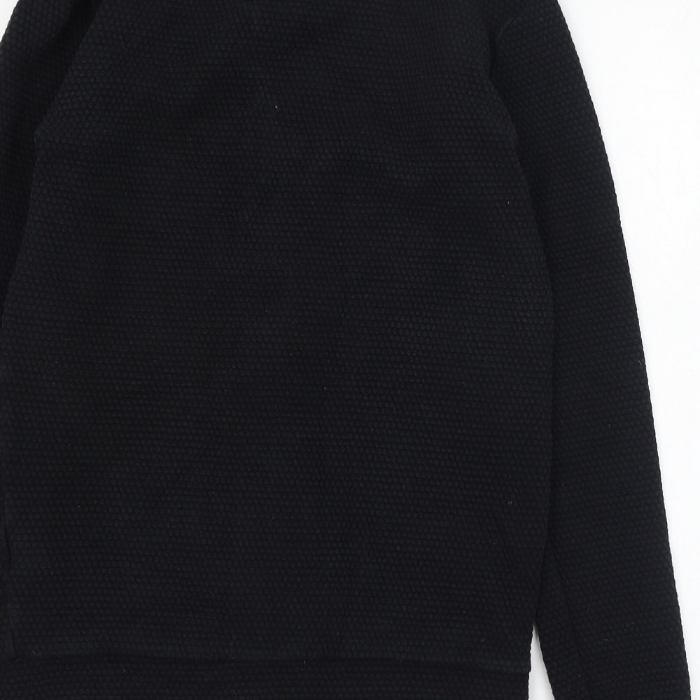 NEXT Mens Black  Cotton Full Zip Sweatshirt Size S