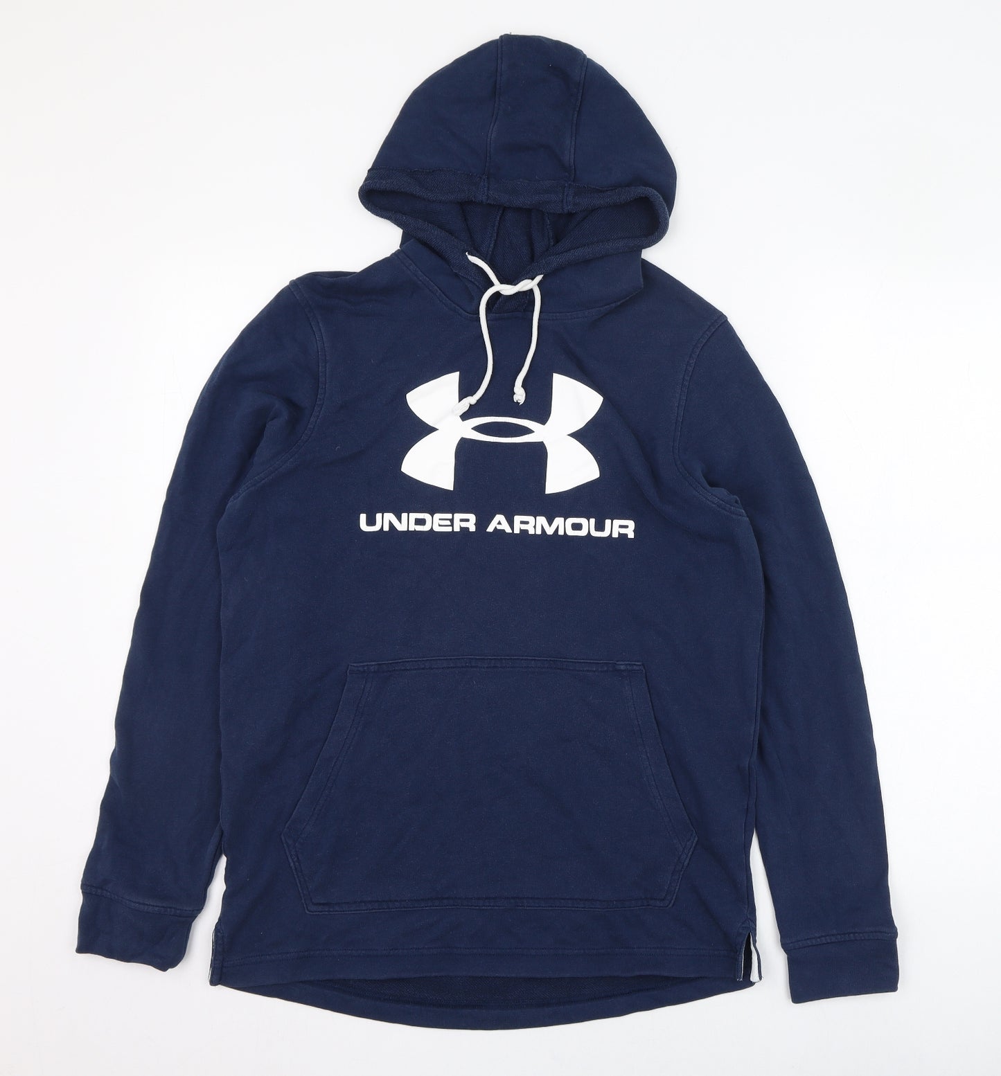 Under armour Mens Blue  Cotton Pullover Hoodie Size S