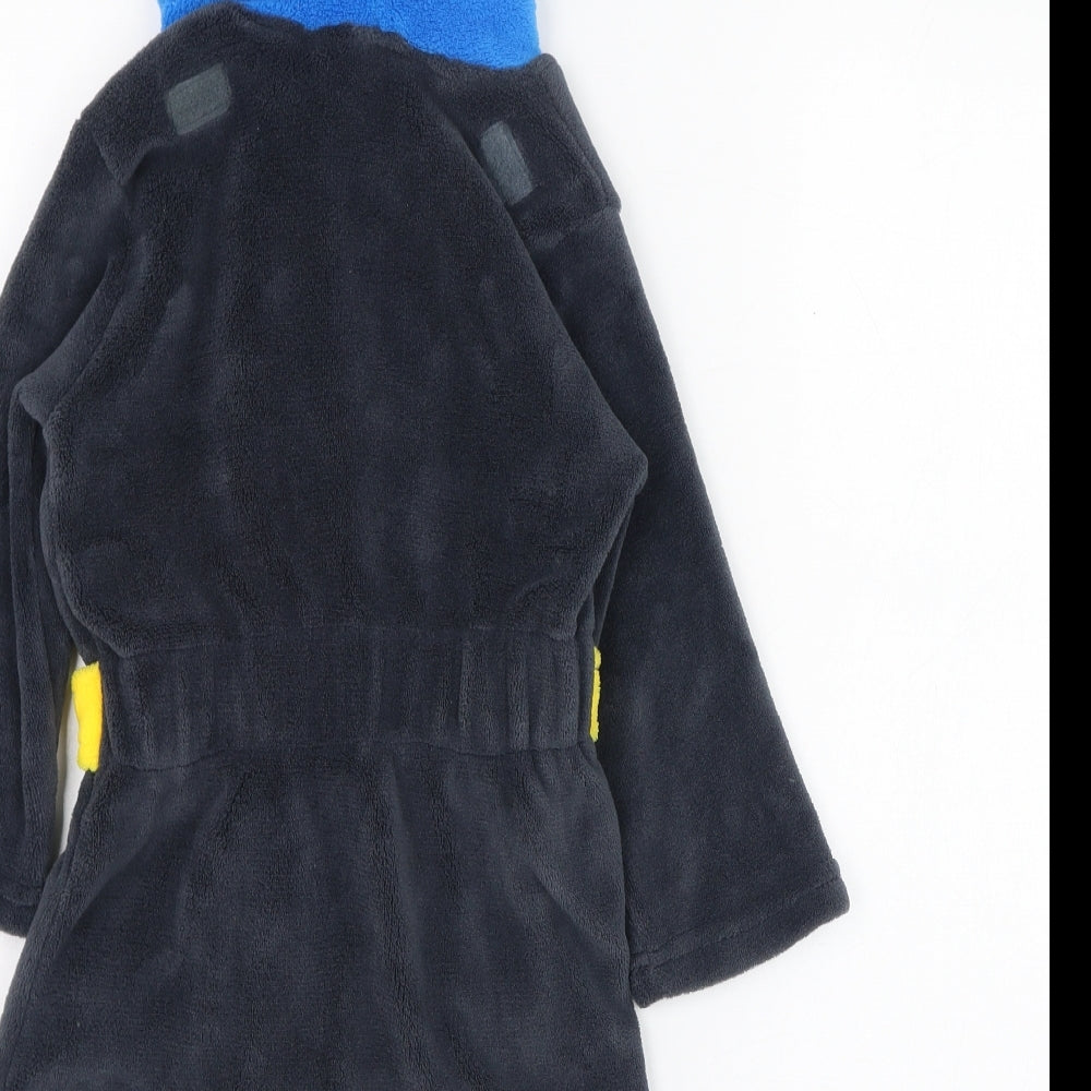 Batman Boys Black Solid Polyester  Gown Size 2-3 Years  Tie - Batman