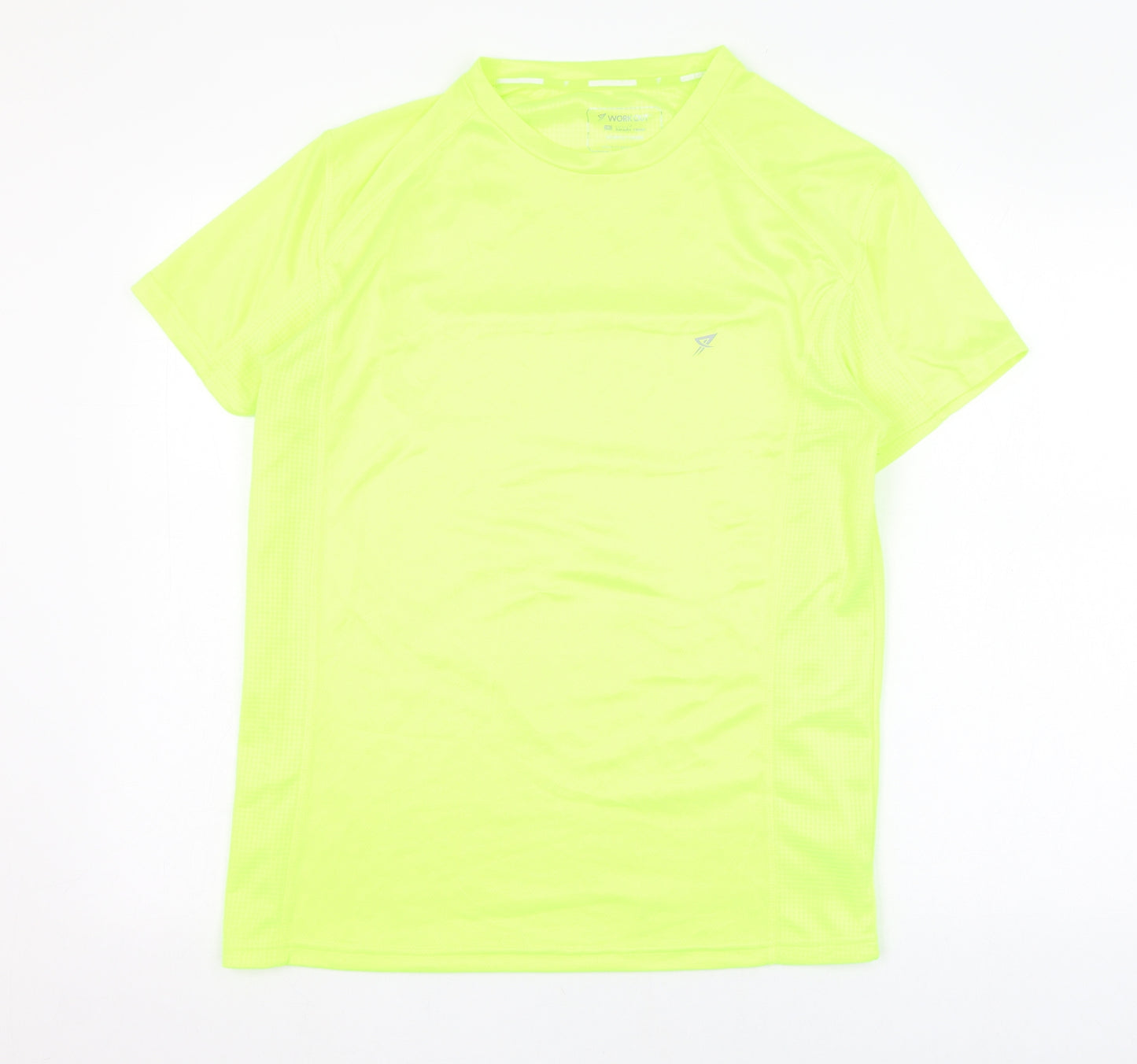 Primark Mens Yellow  Polyester Basic T-Shirt Size XL Round Neck Pullover