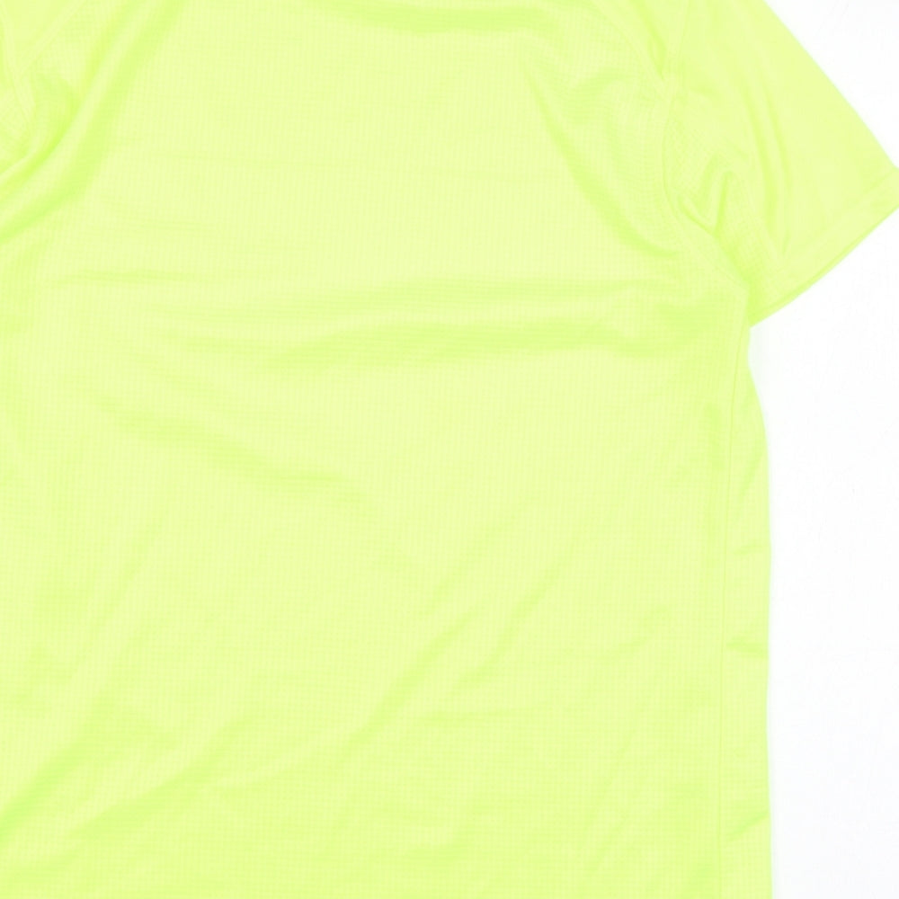 Primark Mens Yellow  Polyester Basic T-Shirt Size XL Round Neck Pullover