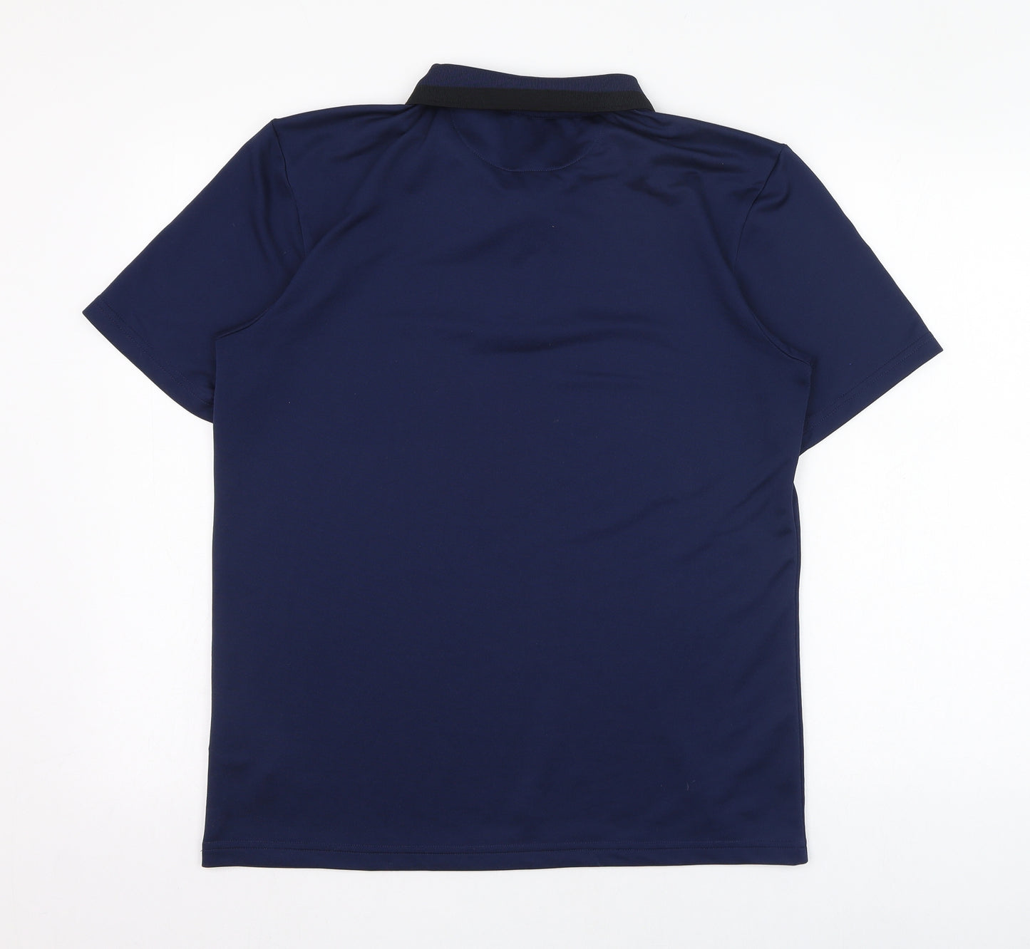 New Balance Mens Blue  Polyester Basic T-Shirt Size M Collared Pullover