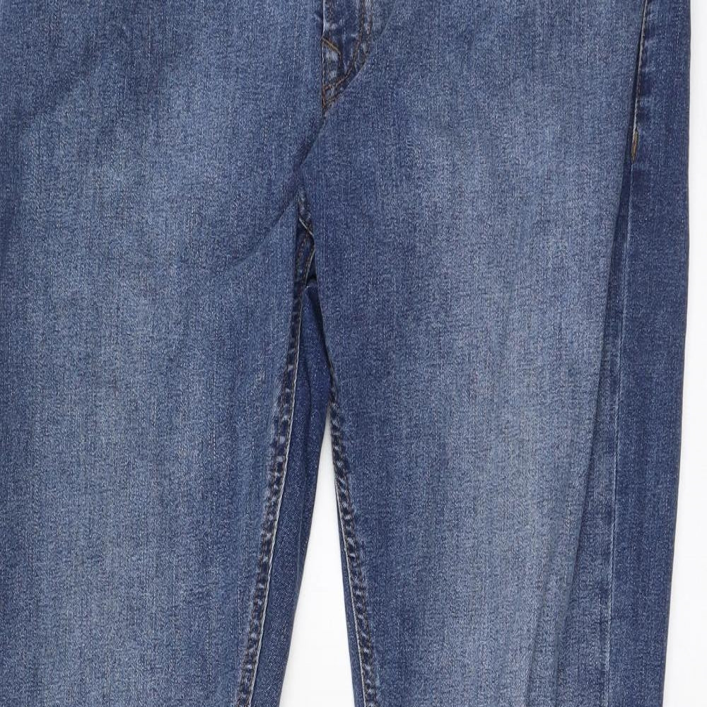 NEXT Mens Blue  Cotton Straight Jeans Size 36 L32 in Regular Zip