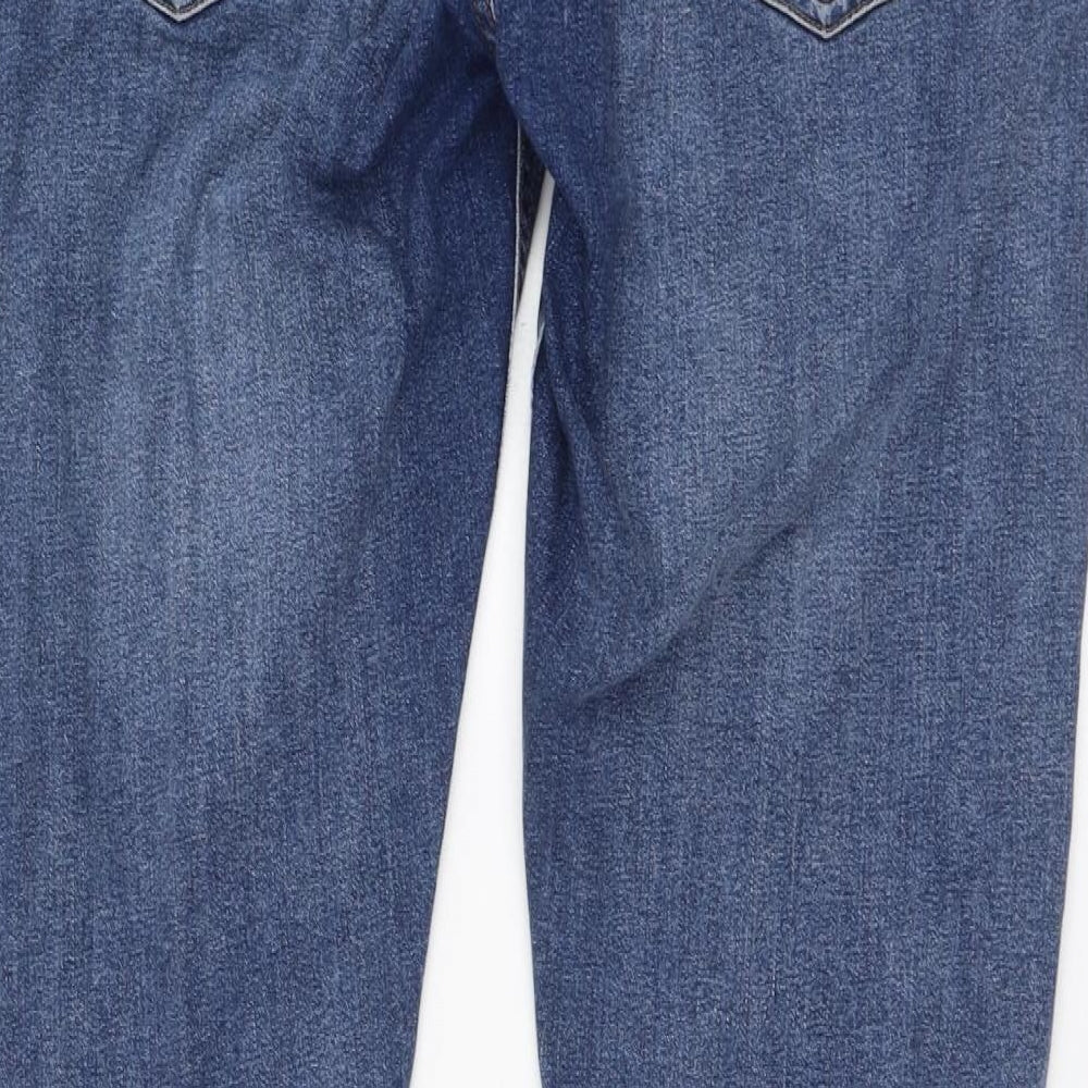 NEXT Mens Blue  Cotton Straight Jeans Size 36 L32 in Regular Zip
