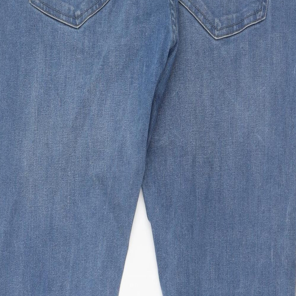 NEXT Mens Blue  Cotton Straight Jeans Size 36 L30 in Regular Zip