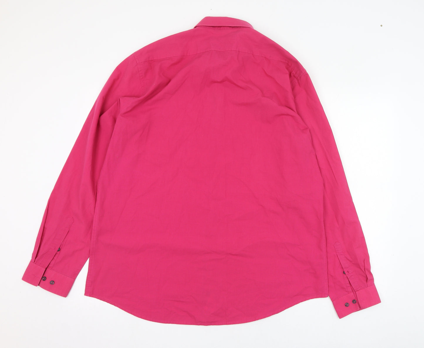 NEXT Mens Pink  Cotton  Dress Shirt Size 17 Collared Button