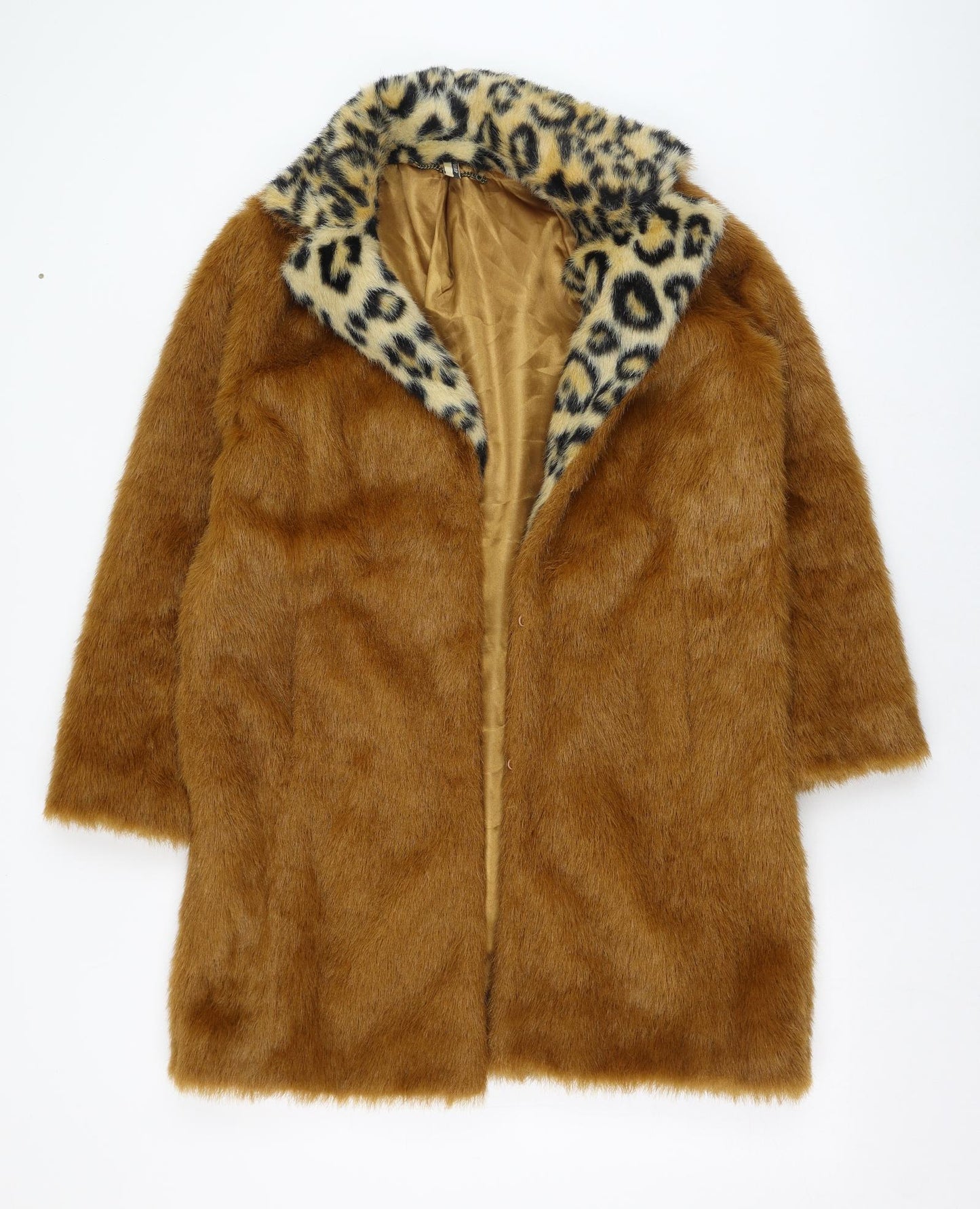 Topshop Womens Brown   Jacket Coat Size 12  Hook & Eye