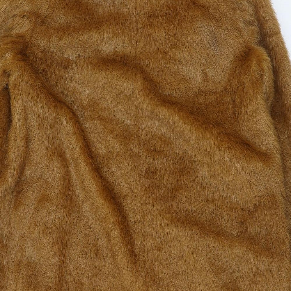 Topshop Womens Brown   Jacket Coat Size 12  Hook & Eye