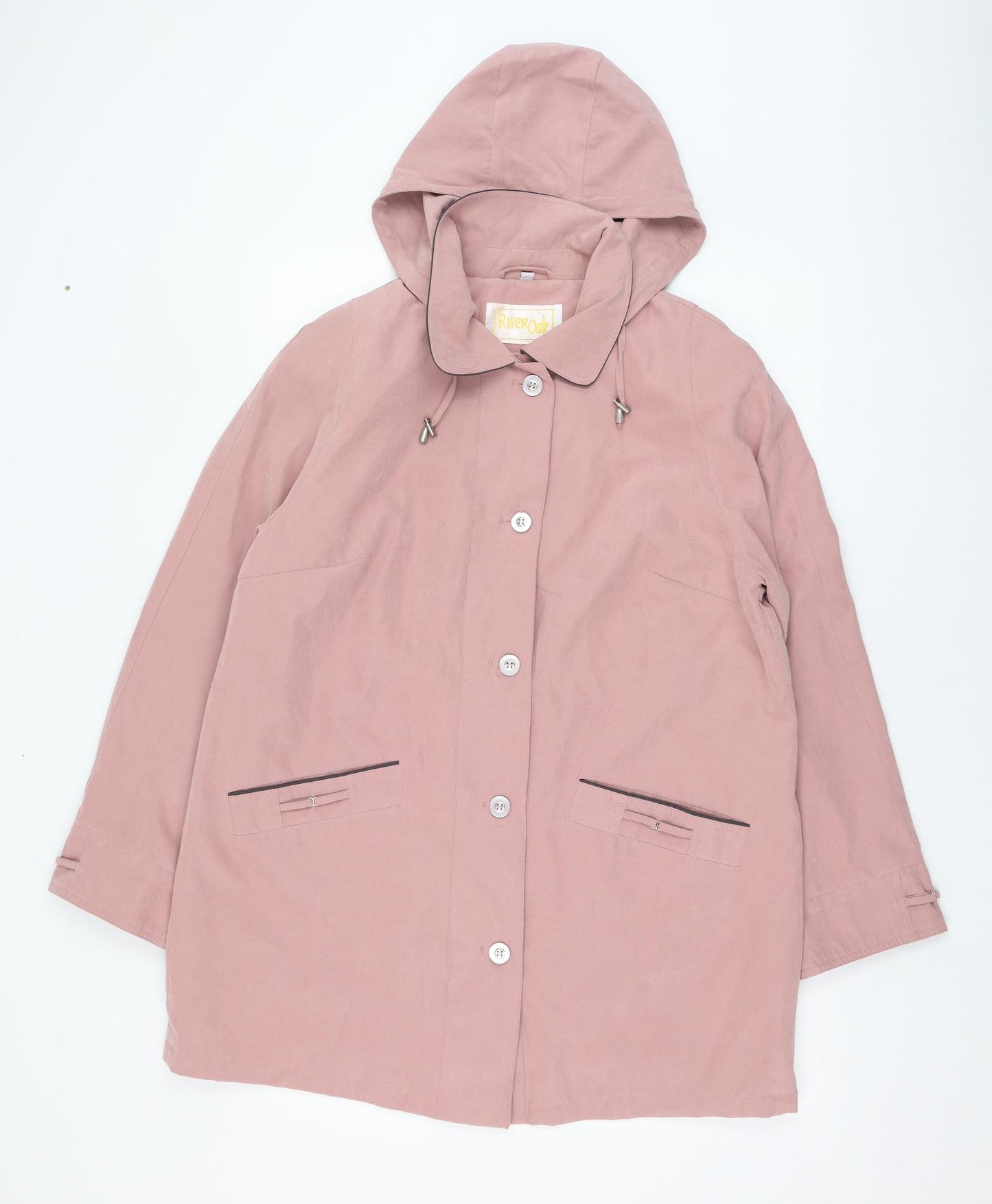 River Oak Womens Pink   Overcoat Coat Size 14  Button