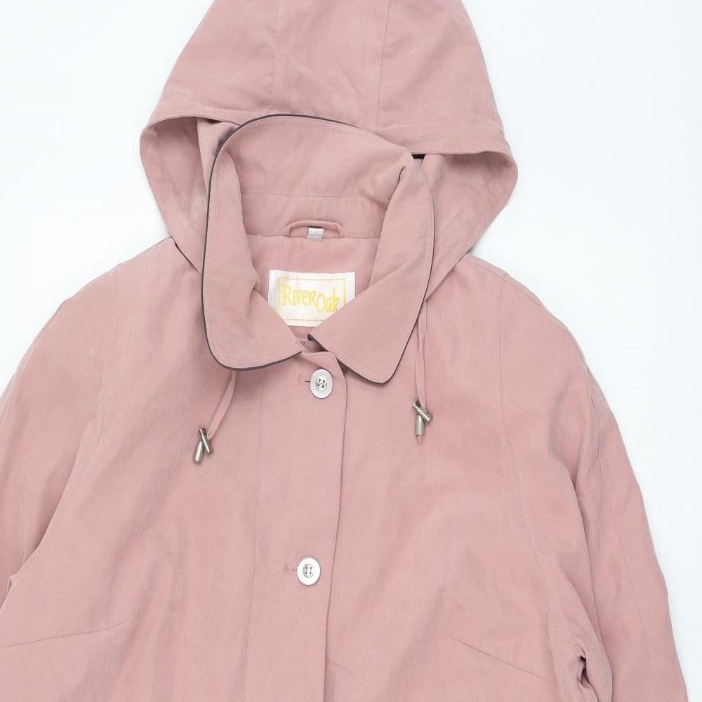 River Oak Womens Pink   Overcoat Coat Size 14  Button