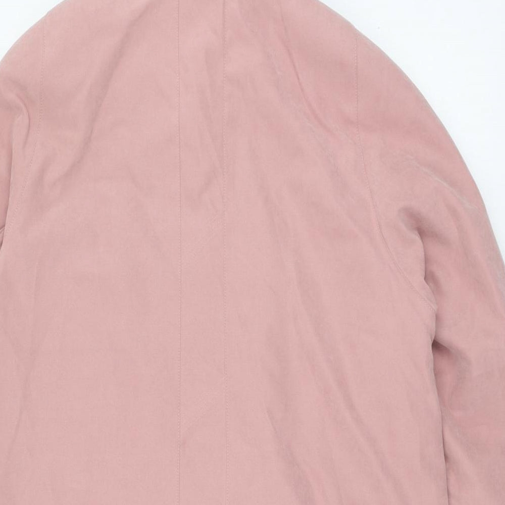 River Oak Womens Pink   Overcoat Coat Size 14  Button