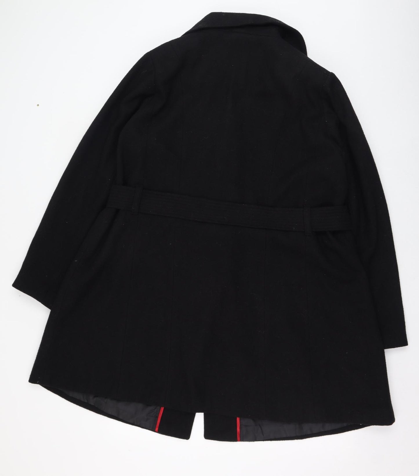 Evans Womens Black   Overcoat Coat Size 22  Button