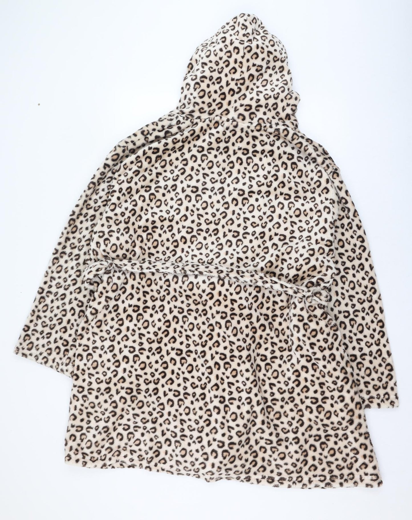 Primark Womens Brown Animal Print Polyester Top Gown Size 18  Tie