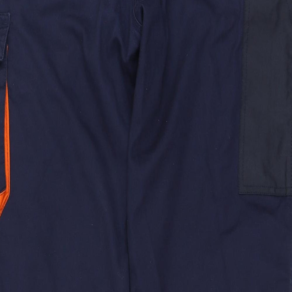 Beta Easy Mens Blue  Polyester Carpenter Trousers Size 2XL L33 in Regular Zip - Workwear