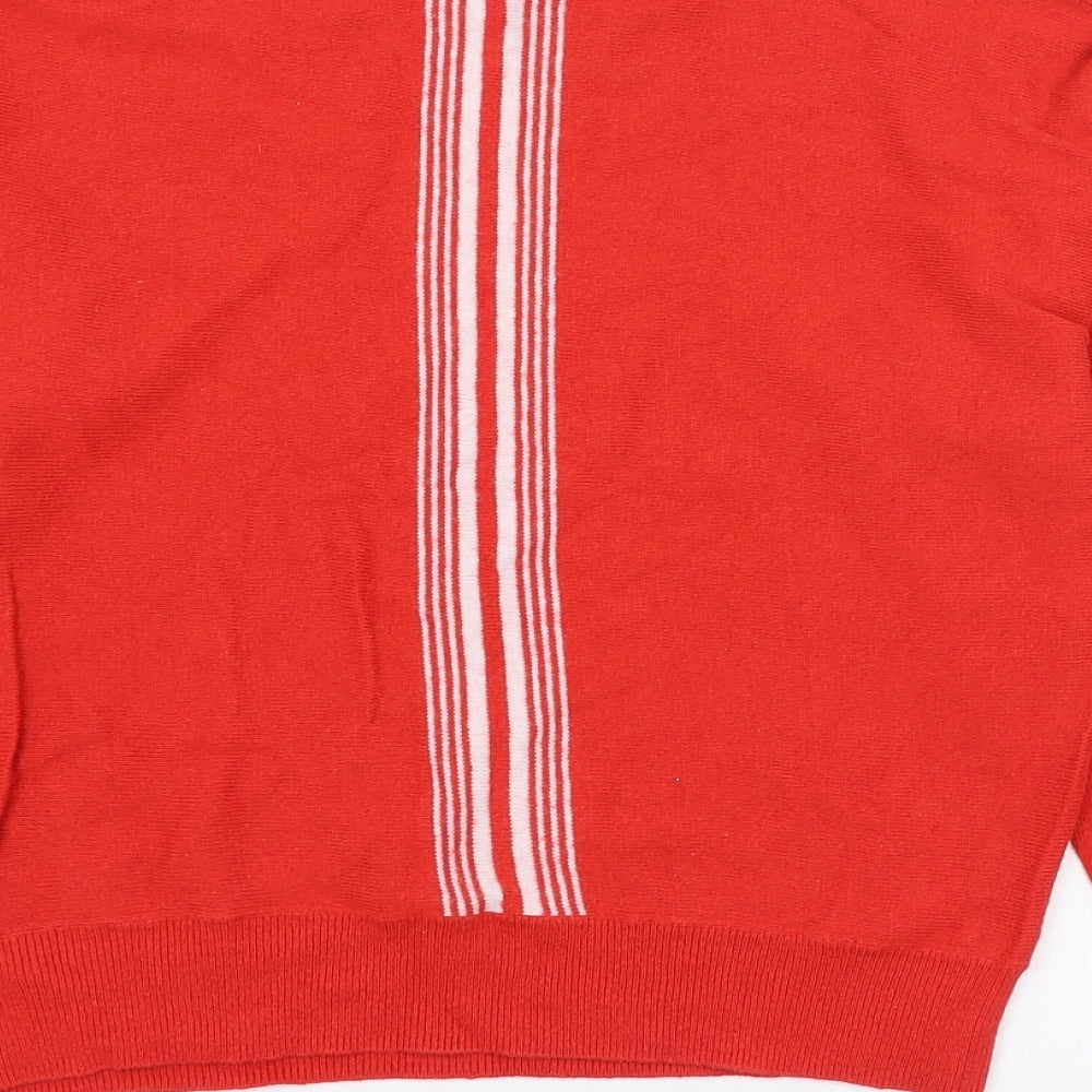 Mint Velvet Womens Red Round Neck  Cotton Pullover Jumper Size XS