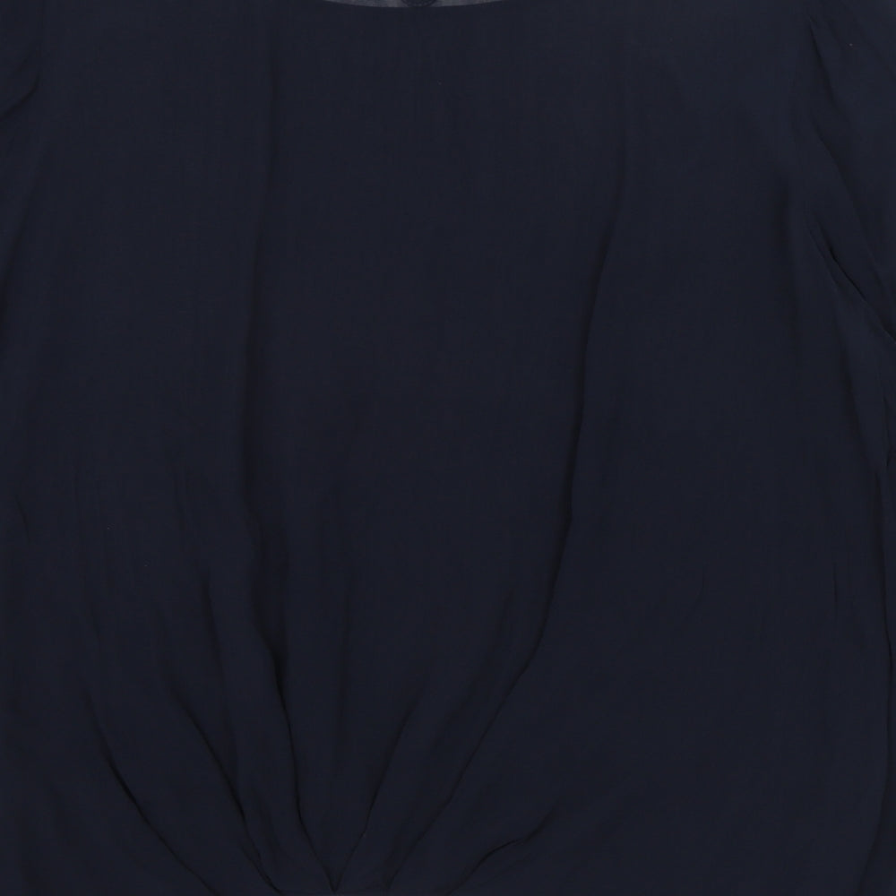 NEXT Womens Blue  Viscose Basic Blouse Size 20 Round Neck