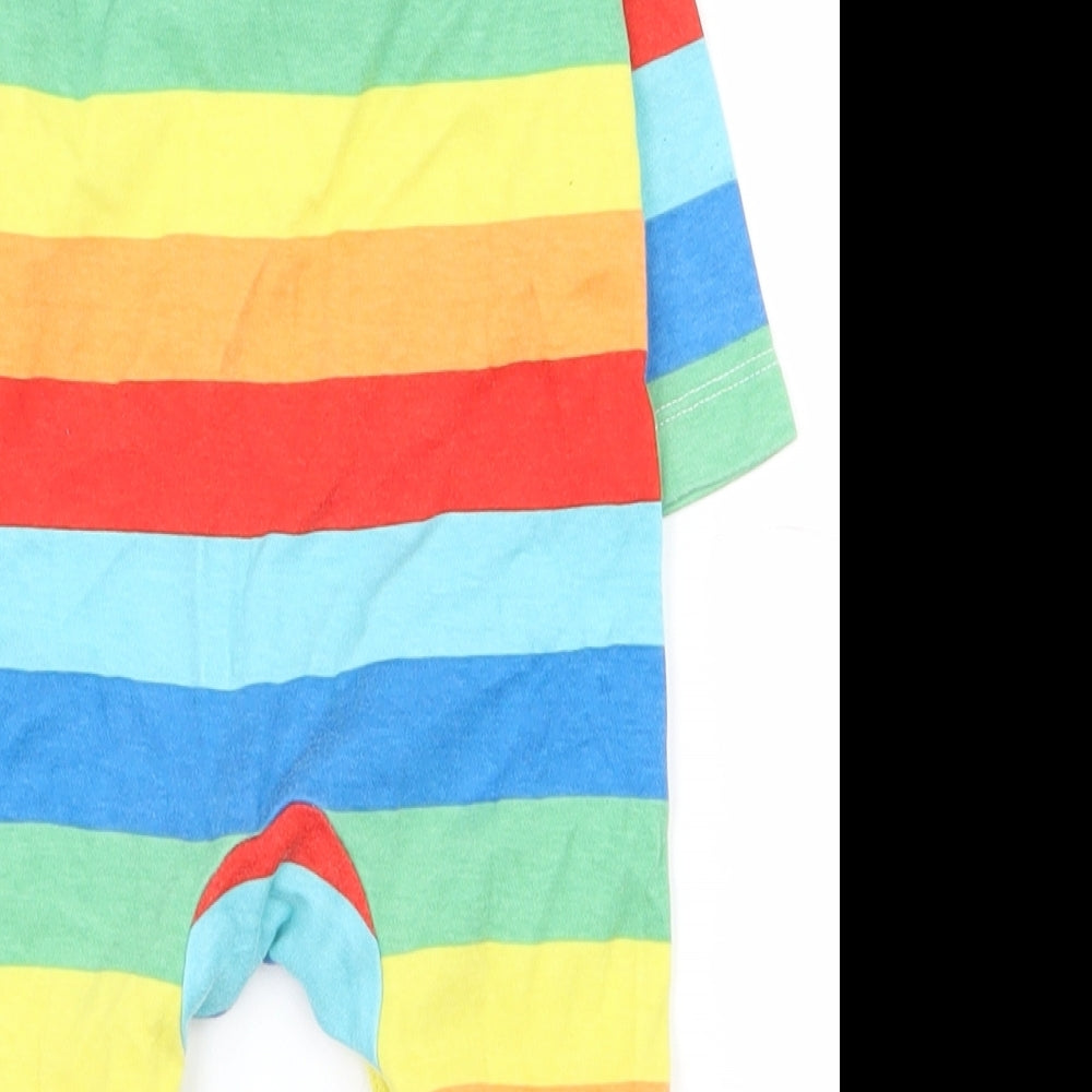 Mini Club Baby Multicoloured Striped 100% Cotton Babygrow One-Piece Size 3-6 Months  Snap