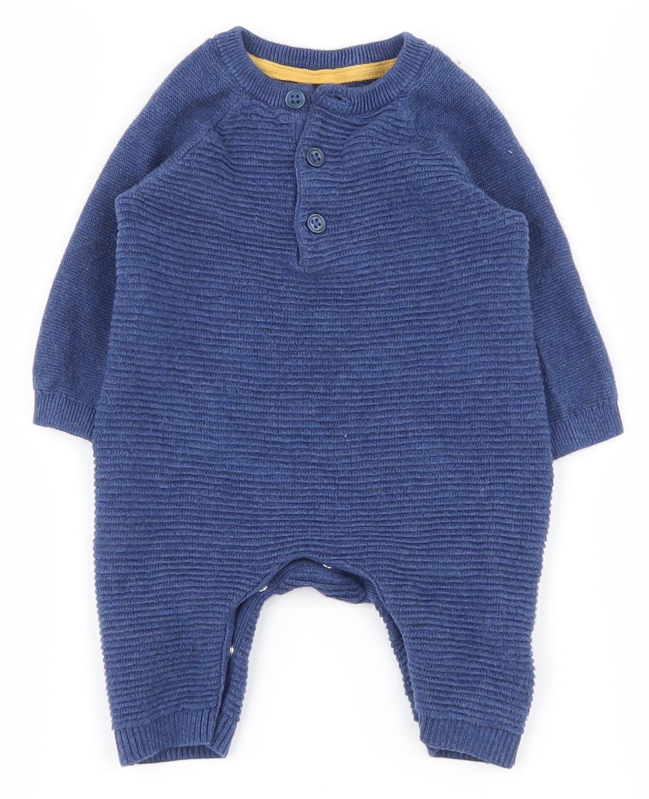 TU Baby Blue Striped 100% Cotton Babygrow One-Piece Size 0-3 Months  Snap