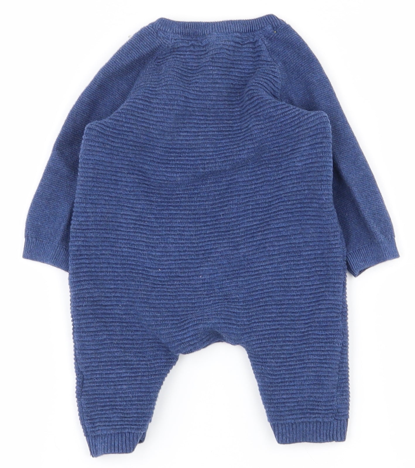 TU Baby Blue Striped 100% Cotton Babygrow One-Piece Size 0-3 Months  Snap