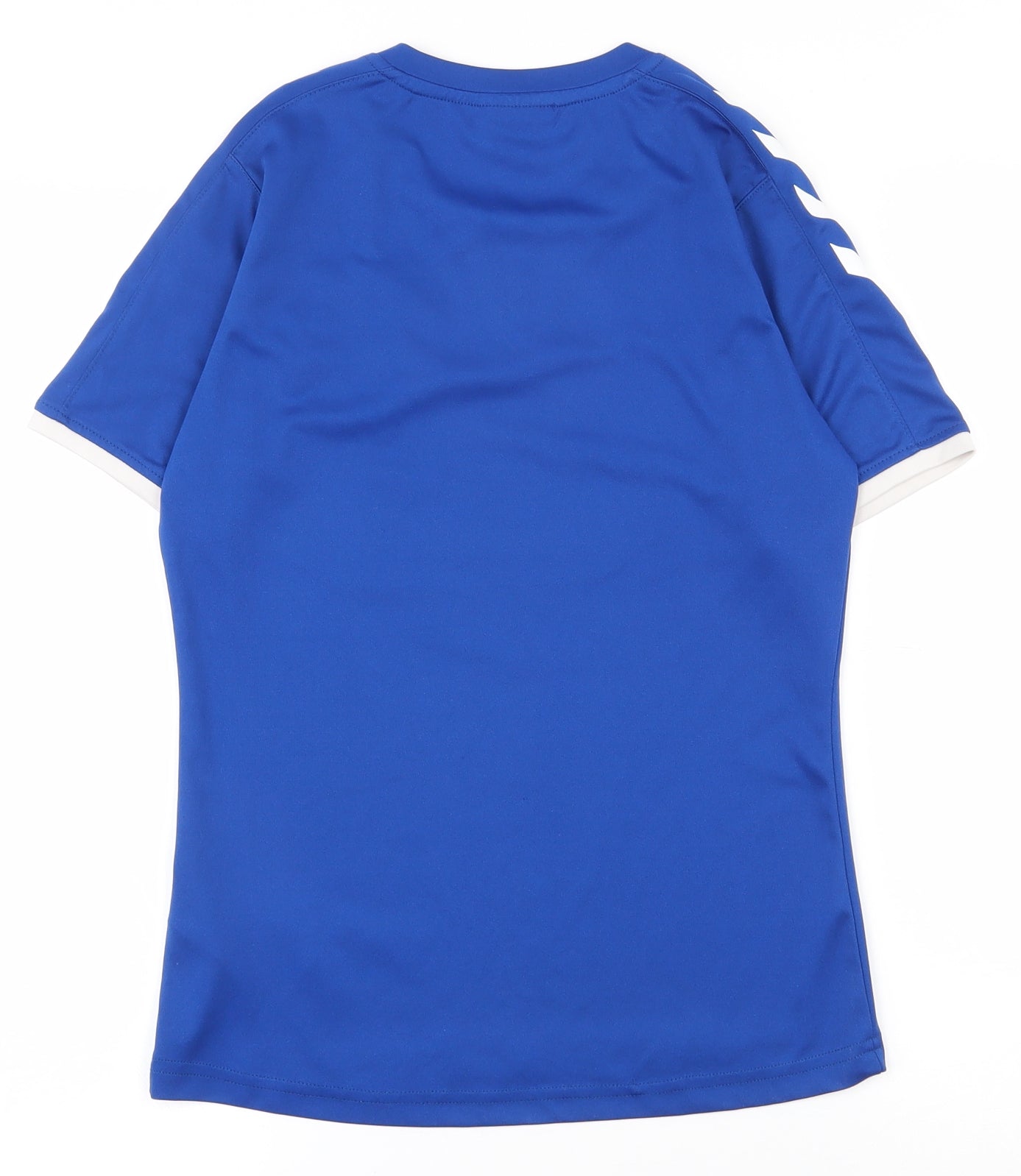 Hummel Boys Blue  100% Polyester Pullover T-Shirt Size 10-11 Years Crew Neck Pullover
