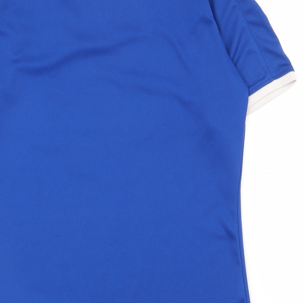 Hummel Boys Blue  100% Polyester Pullover T-Shirt Size 10-11 Years Crew Neck Pullover