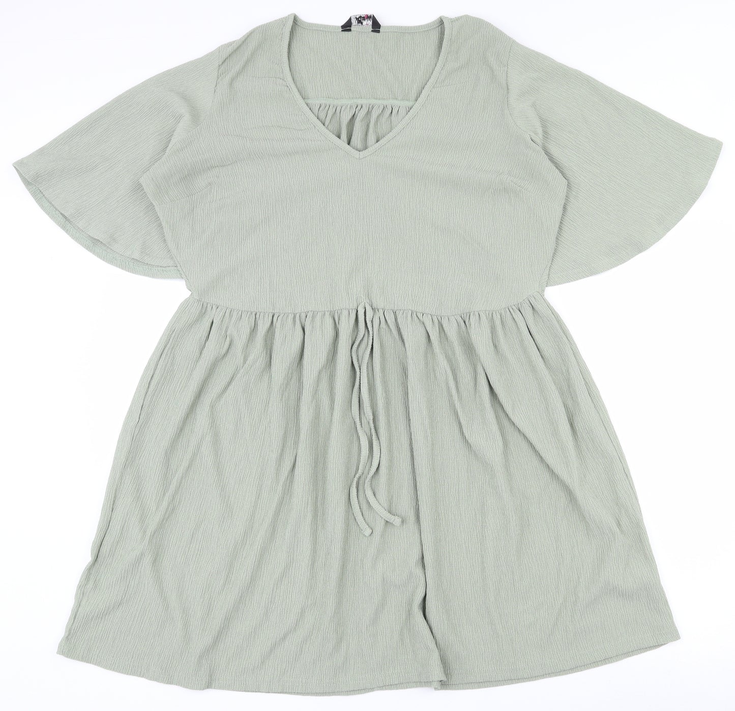 Yours Womens Green  Polyester Fit & Flare  Size 20  V-Neck Pullover