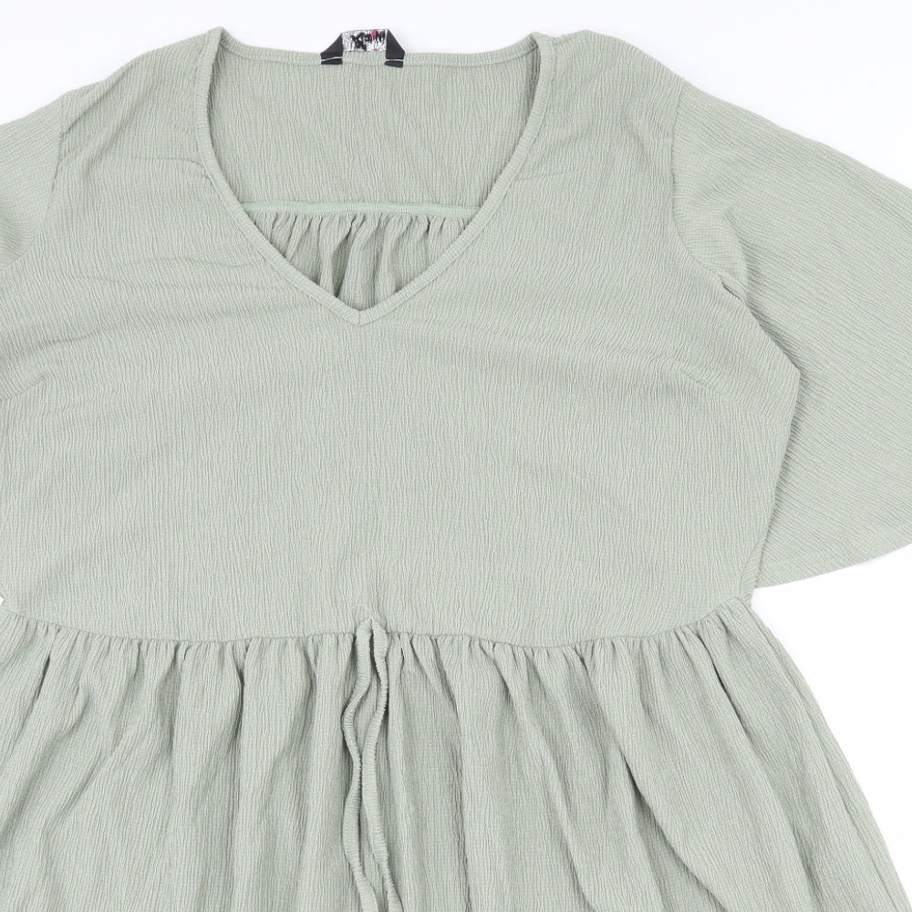 Yours Womens Green  Polyester Fit & Flare  Size 20  V-Neck Pullover