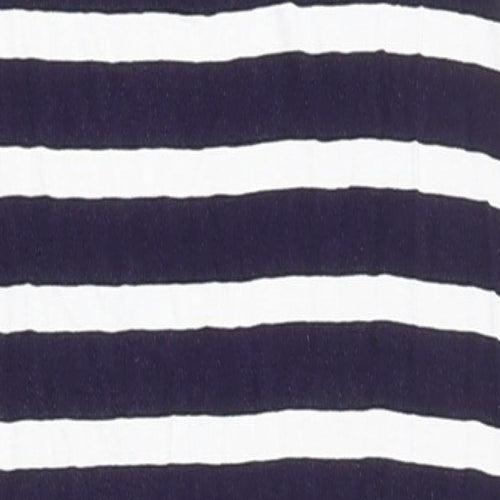 Atmosphere Womens Blue Striped Viscose Bodycon  Size 10  Scoop Neck Pullover